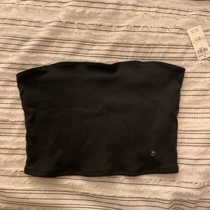 Black Cropped Tube Top